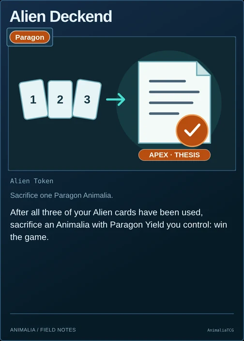 Alien Deckend printed card