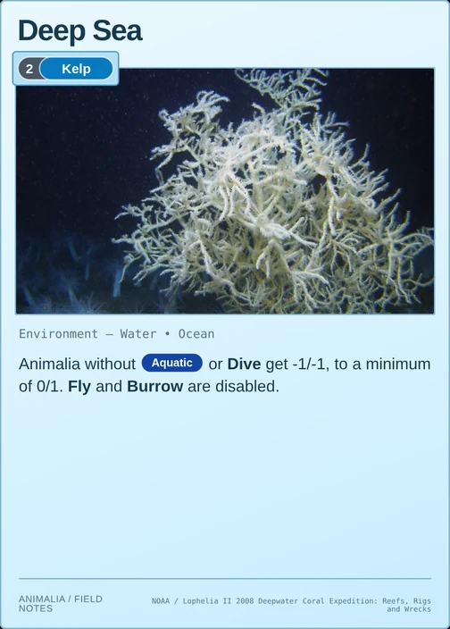 Deep Sea printed card