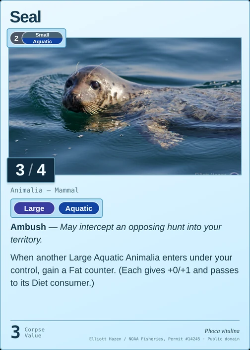Seal printed card